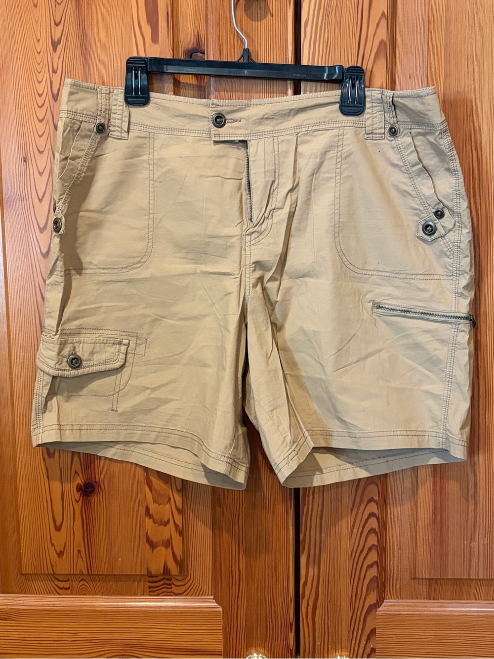 Lane Bryant Khaki Utility Cargo Shorts